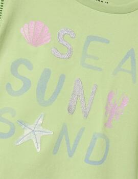 Camiseta Name it Mar Verde Para Niña