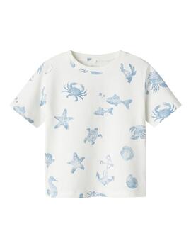 Camiseta Name it Mar Blanca Para Niño