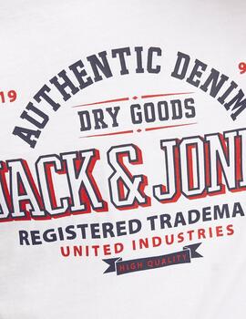 Camiseta Jack Letras Blanca Para Niño