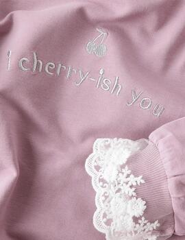 Sudadera Name it Cereza Rosa Para Niña