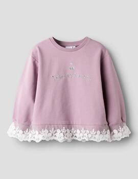Sudadera Name it Cereza Rosa Para Niña