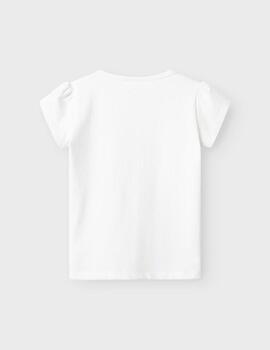 Camiseta Name it Limón Blanco Para Niña