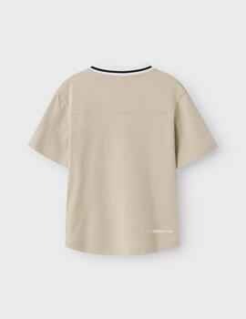 Camiseta Name It Los Angeles Beige Para Niño