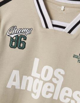 Camiseta Name It Los Angeles Beige Para Niño