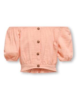 Camisa Only Kids Salmón Para Niña