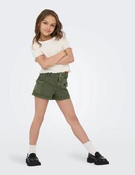 Short Only Kids Cargo Verde Para Niña
