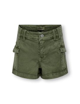 Short Only Kids Cargo Verde Para Niña