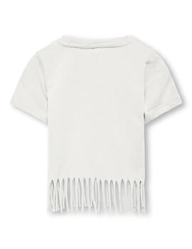Camiseta Only Kids Flecos Blanca Para NIña