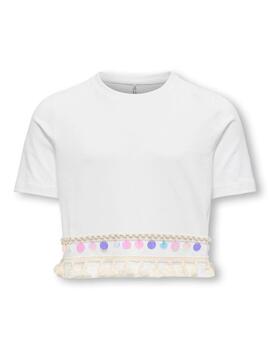 Camiseta Only Flippa Blanca Para Niña
