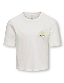 Camiseta Only Blanca Para Niña