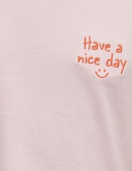 Camiseta Only Rosa Para NIña