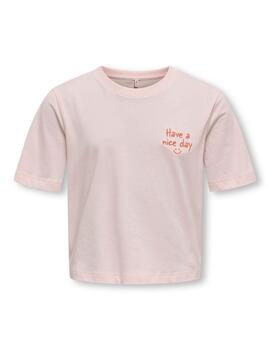 Camiseta Only Rosa Para NIña