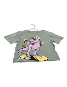 Camiseta Name it Dino Verde Para Niño