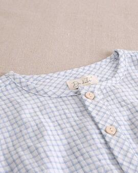 Camisa Dadati Cuadros Azules Para Niño