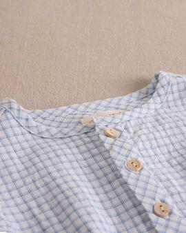 Conj Dadadti Cuadritos Azul Para Bebe