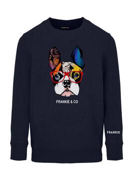 Sudadera Frankie Buldog Marino Unisex