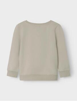 Sudadera Nameit Coche Gafas Beige Para Niño