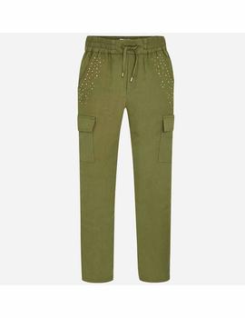 Pantalon Largo Fluido Verde Niña Mayoral