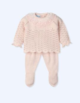 Conj. Mac Ilusiòn Nude Cuello Tul Para Bebè
