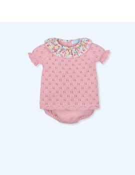 Conj. Mac Ilusiòn Cuello Estampado Fresa Para Bebè