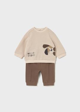 Conj. Mayoral Perrito Beige Para Bebé