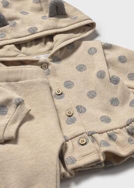 Conj.Mayoral 3piezas Lunares Beige Para Bebé