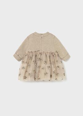 Vestido Mayoral Punto estrella Camel Para Bebé