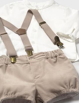 Conj.Mayoral Camisa Y Pantalon Tirantes Para Bebè