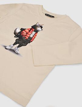 Camiseta Mayoral Lobito Beige Para Niño