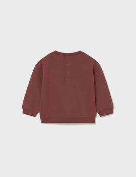 Sudadera Mayoral Mariposa Terracota Para Niña