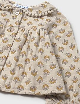 Blusa Mayoral Flores Miel Para Niña