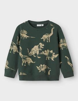 Sudadera Name It Dinos Verde Para Niño