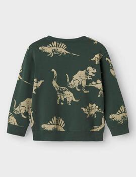 Sudadera Name It Dinos Verde Para Niño