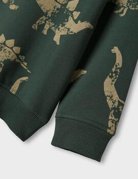 Sudadera Name It Dinos Verde Para Niño