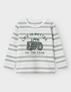 Jersey Name It M/L Rayas Verde Para Niño