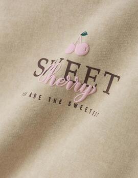 Sudadera Name It Sweet Cherry Beige Para Niña