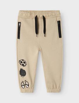 Pantalón Name it Nyree Algodón Beige Para Niño