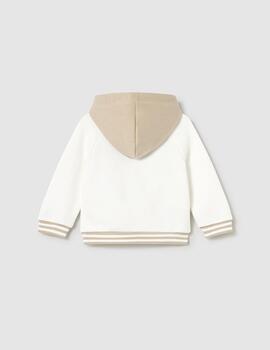 Sudadera Mayoral Con Capucha Nata Para Bebè