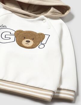 Sudadera Mayoral Con Capucha Nata Para Bebè