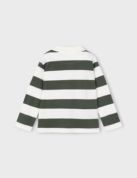 Polo Mayoral Rayas Oliva M/L Para Niño