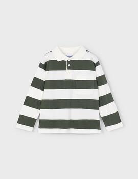 Polo Mayoral Rayas Oliva M/L Para Niño