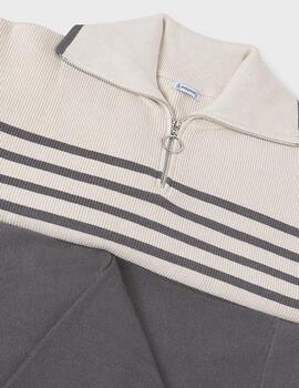 Conj.Mayoral Tricot Rayas Plomo Vig Para Niña