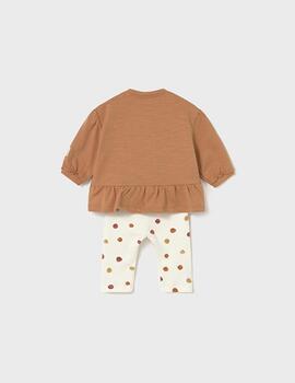 Conj.Mayoral Leggings Estampado Canela Para Bebè