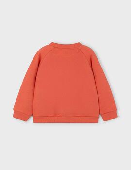 Sudadera Mayoral Embossed Naranja Para Niño