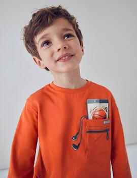 Camiseta Mayoral Naranja Para Niño