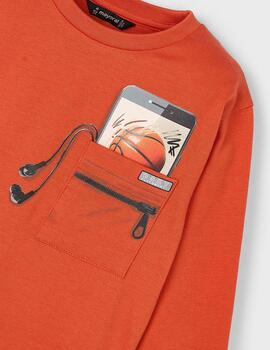 Camiseta Mayoral Naranja Para Niño