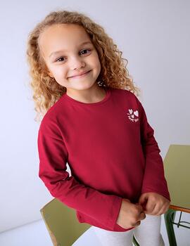 Camiseta Mayoral Estampada Roja Para Niña