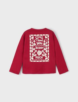 Camiseta Mayoral Estampada Roja Para Niña