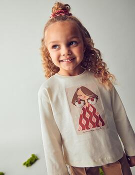 Camiseta Mayoral Chica Crudo Para Niña