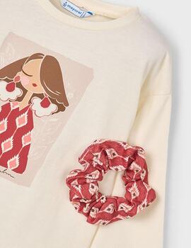 Camiseta Mayoral Chica Crudo Para Niña